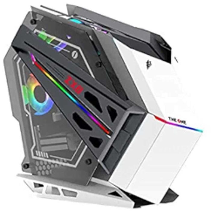 Carcasa 1STPLAYER ZX8 Mid Tower ATX RGB Alb Negru