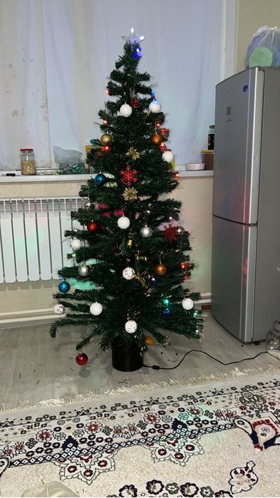 Елка примерно 1,5. 2м