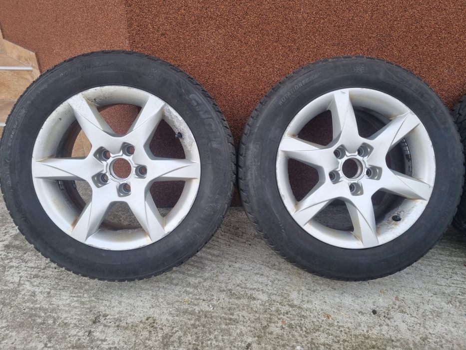 Jante Audi, Vw R16 5x112 cu anvelope iarna 205/60R16 foarte bune