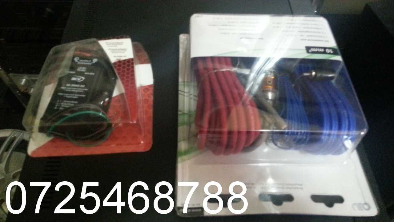 subwoofer auto amplificator 1000w crunch jbl condesator cabluri hi low