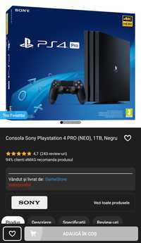 Playstation 4 PRO PS4 Pro 1TB ca nou + Fifa 22