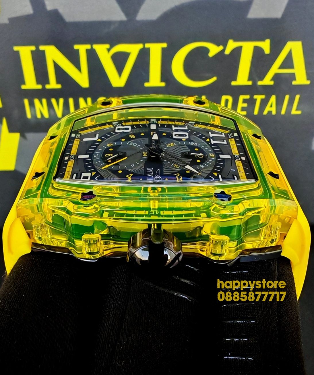 INVICTA Cyclone Yellow 49 mm, Инвикта нов ръчен часовник