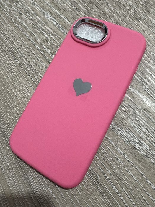Husa roz+Folie iPhone 16e