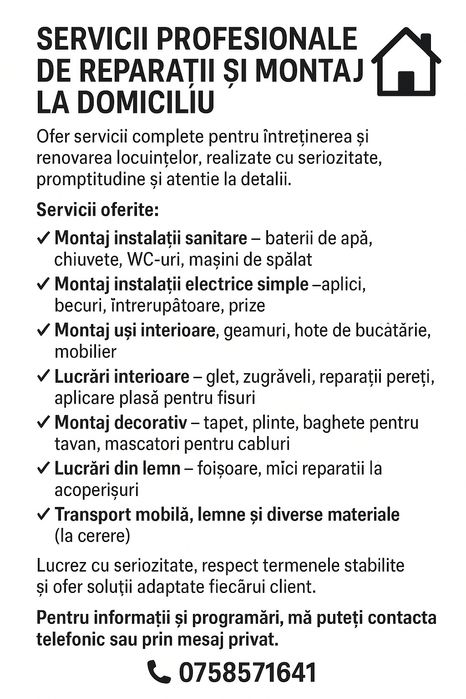 Totul pentru Casa Ta – Reparații și Montaj