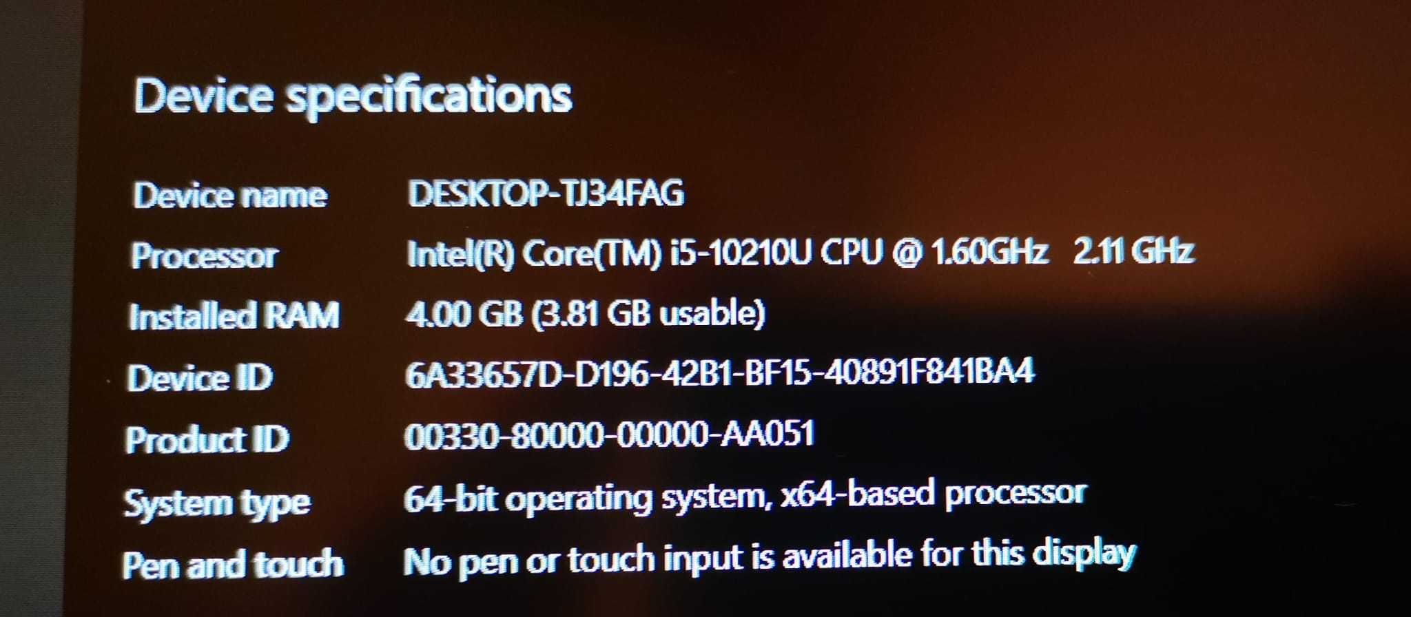 Laptop HP 15-da2035nq, CPU i5, RAM 4 Gb, SSD 256 Gb, video Intel UHD