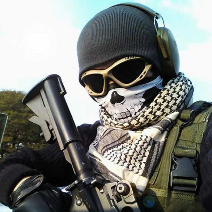 Masca / bandana SKULL pentru ski, snowboard, motocicleta, trotineta