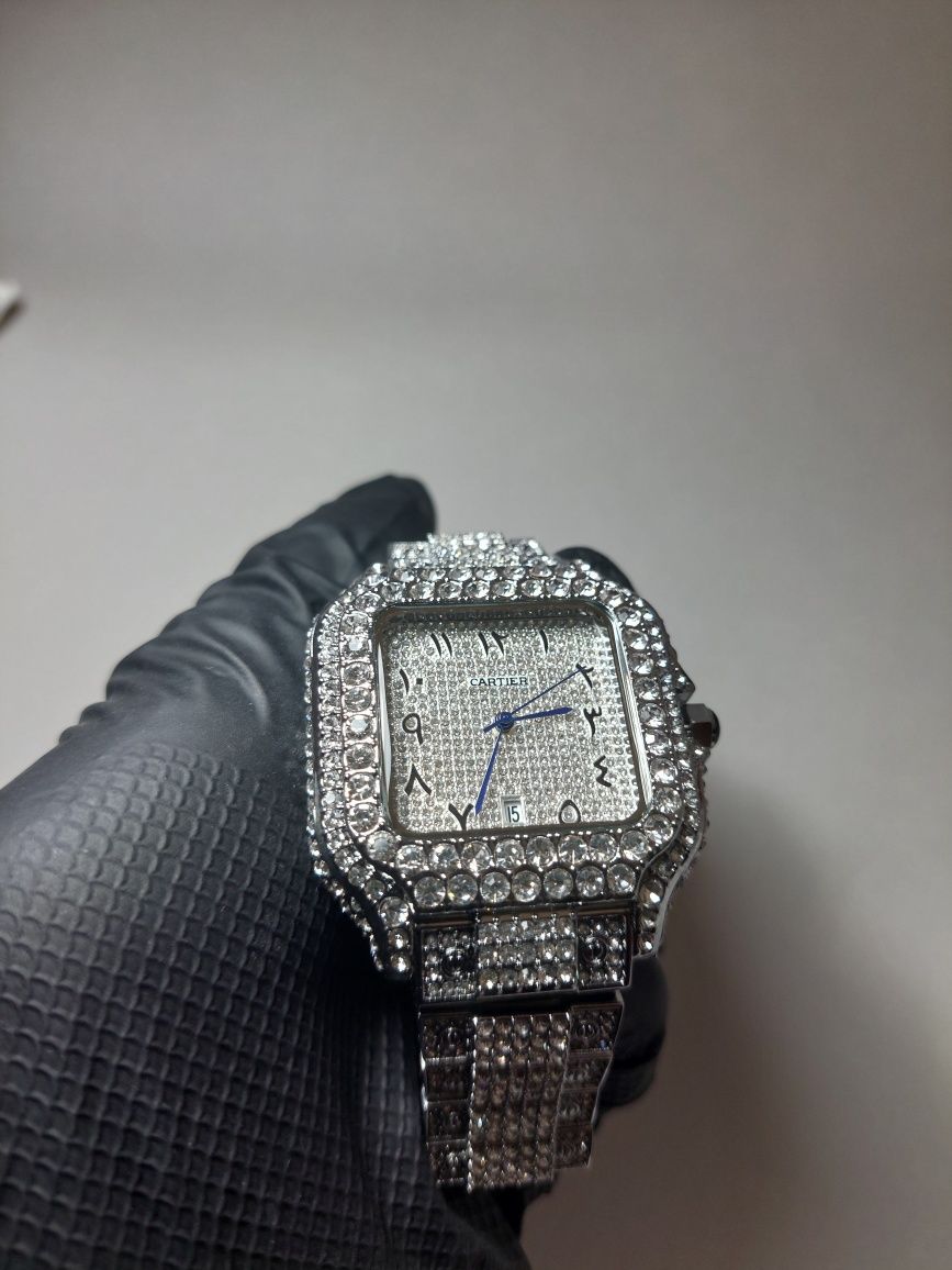 Ceas Cartier full box Moissanite VVS cadou calitate premium