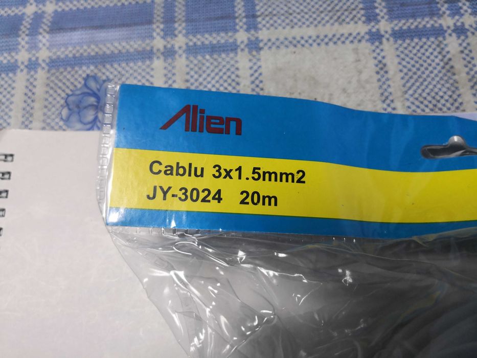 Cablu prelungitor 20 m cu cablu de 10 A si de 16 A