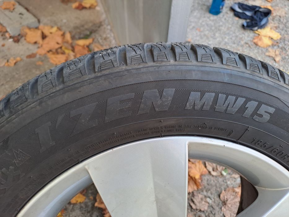 Зимни гуми с алуминиеви джанти за Шкода 185х60х15 комплект