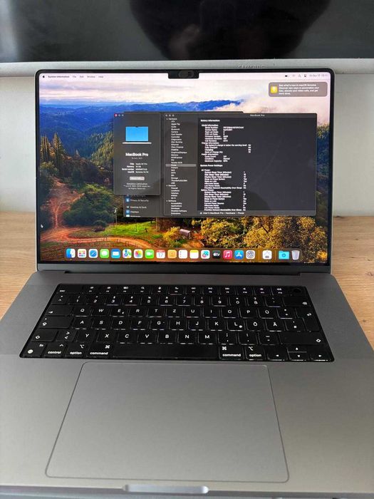 MacBook Pro 16" (2021, M1 Pro) – 16GB RAM, 512GB SSD, 231 cicluri
