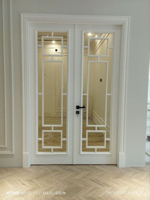 Шотландка. Межкомнатные МДФ двери.  МДФ эшиклар