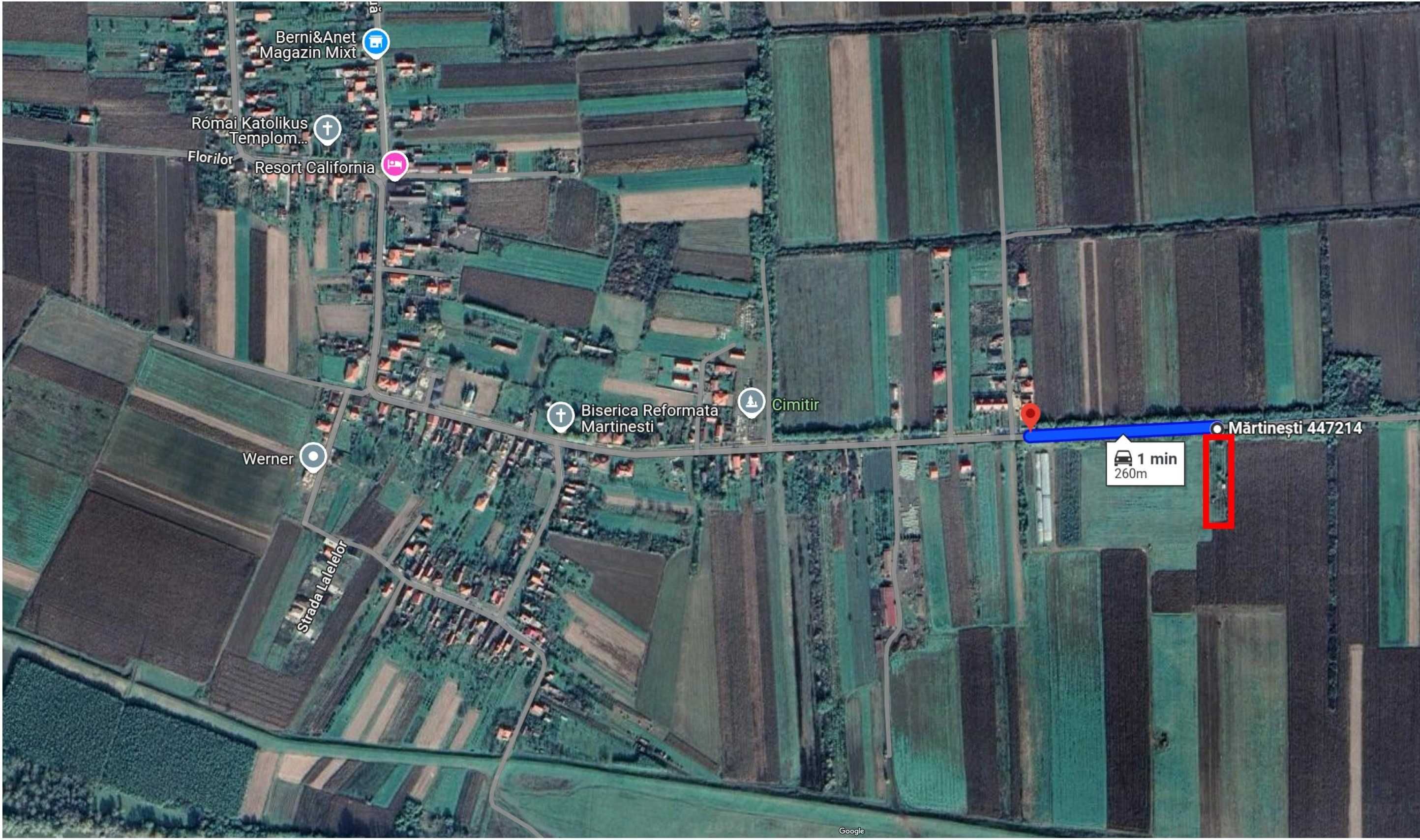 Vand teren intravilan 2500 mp, 18 m front stradal.