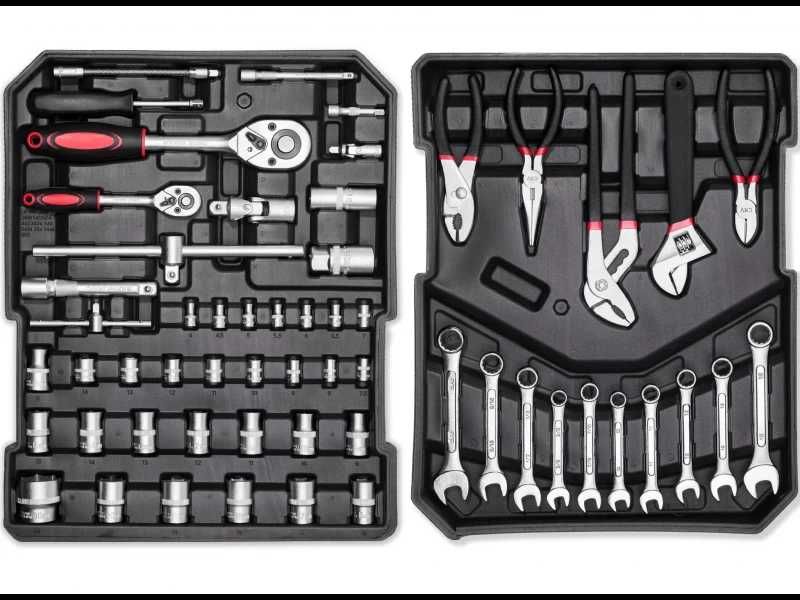 Куфар с Ръчни Инструменти KraftRoyal 499 части тресчотки, ключове