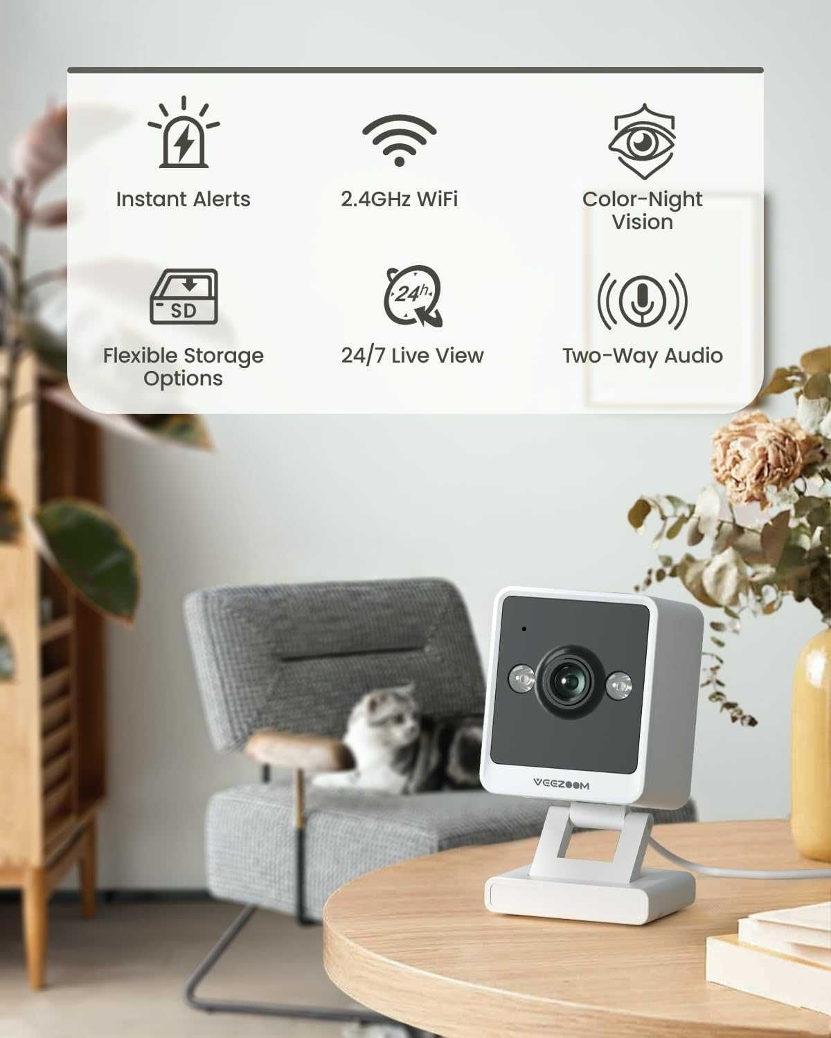 Smart 3MP WiFi камера Veezoom