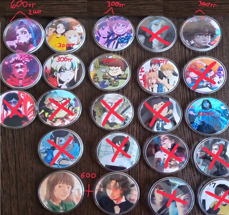 Продам значки, при первой покупке скидка 100тг