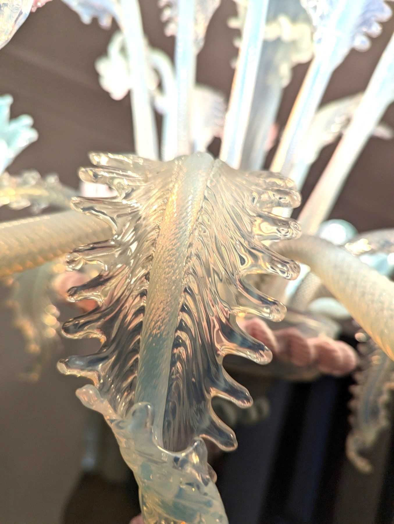 Candelabru Ca Rezzonico, Art Deco, sticla Murano, iluminat lux vintage