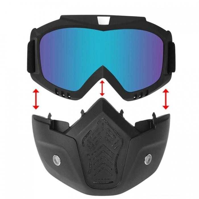 Очила с маска за мотор Automat, Цветно стъкло, За АТВ и скутер