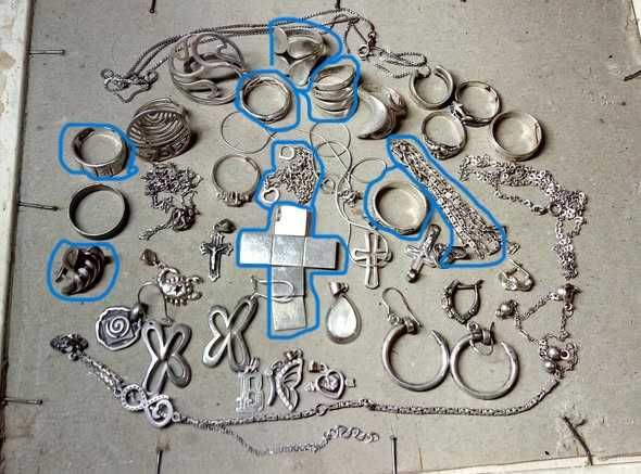 КОЛЕДНА Разпродажба Лот СРЕБЪРНИ БИЖУТА 83,5гр Сребро 925