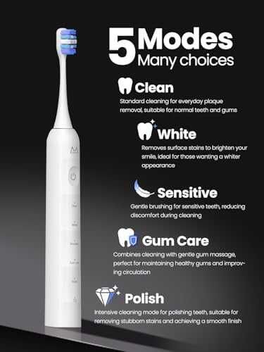 Нова Електрическа четка за зъби IPX8 180 дни батерия 4 глави 5 режима