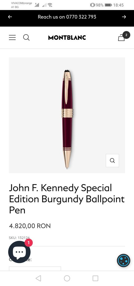 Montblanc pix ediție limitata JFK