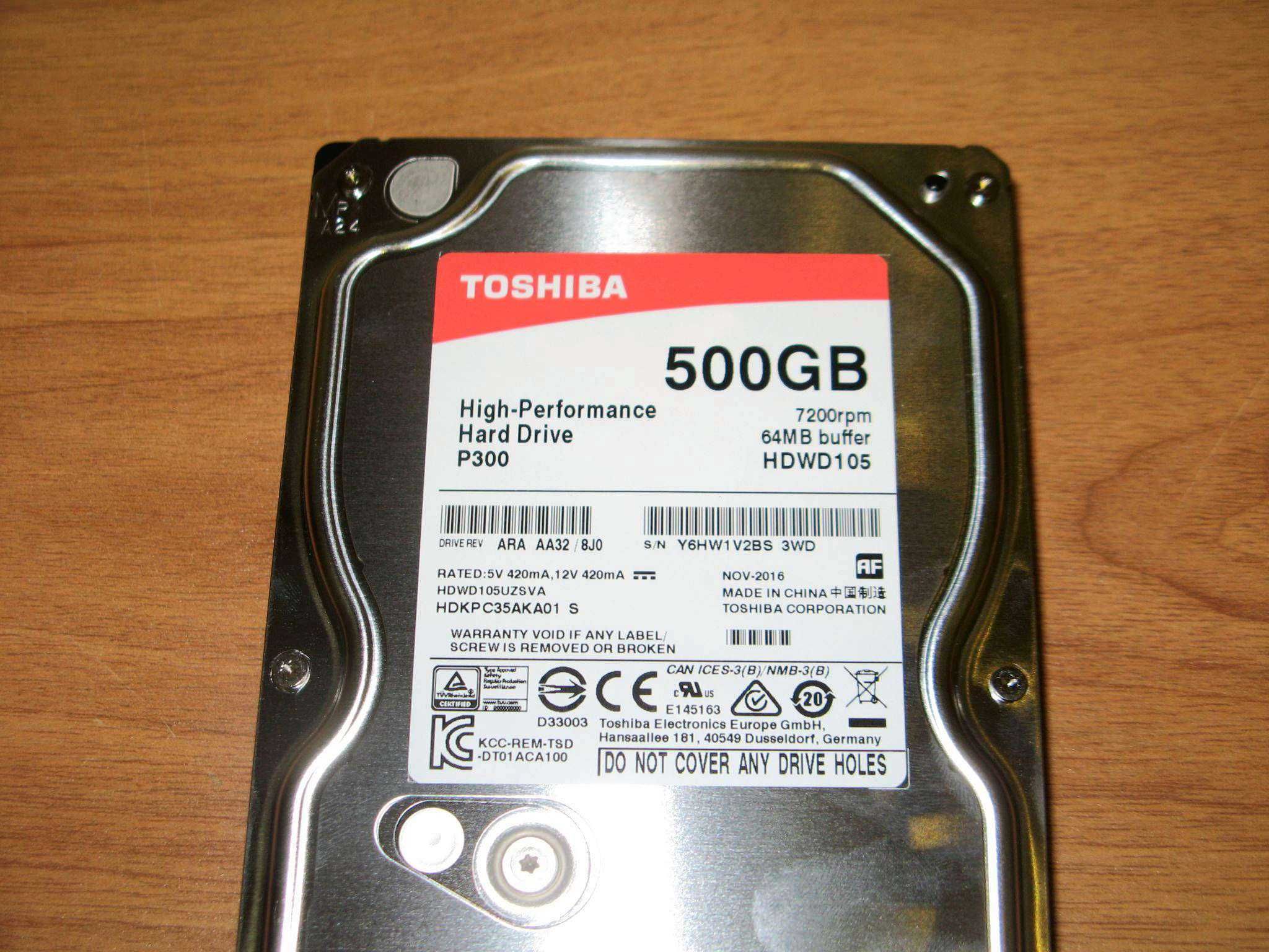 HDD 500Gb 3-дюймовые и 2,5-дюймовые, есть разные Seagate, WD и Toshiba