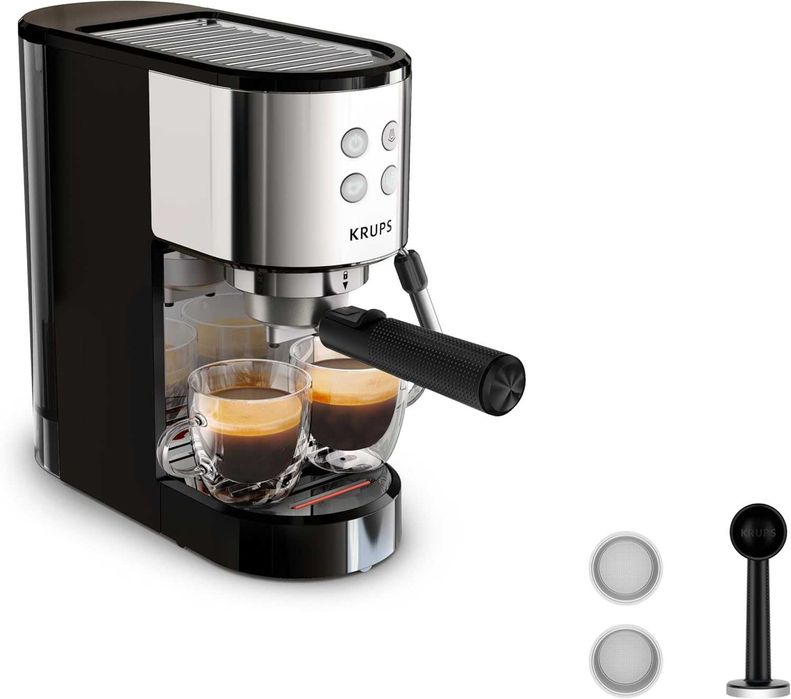 Еспресо машина Krups Virtuoso Essential XP441810, 15 бара, Компактен