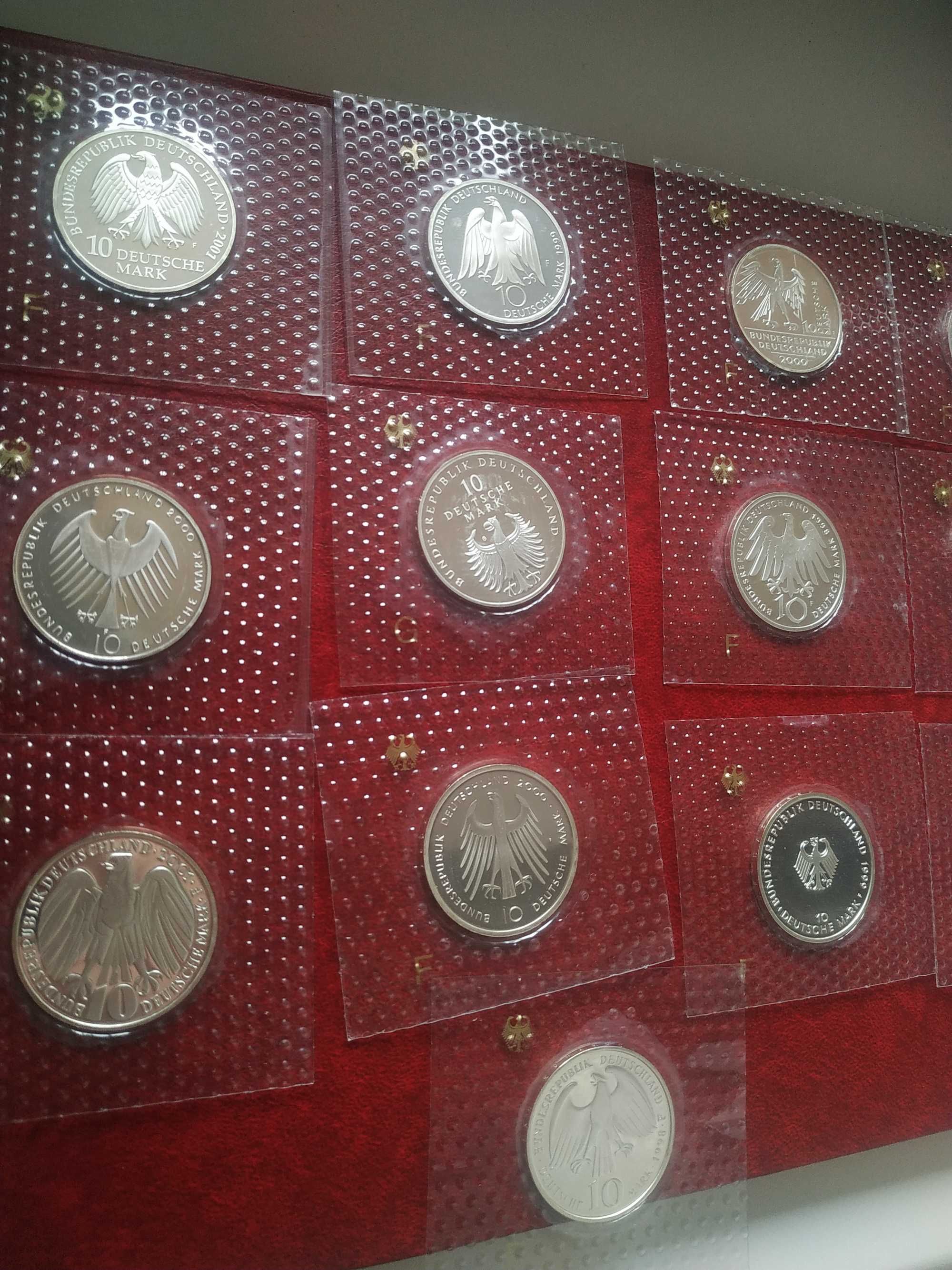серебряные монеты 925 пробы Германия, в банковских запайках