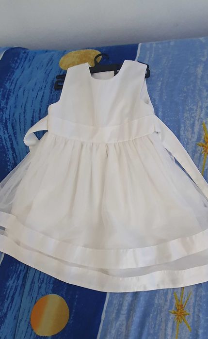 Rochie alba 3 ani pt  petrecere, nunta, botez, zi de nastere
