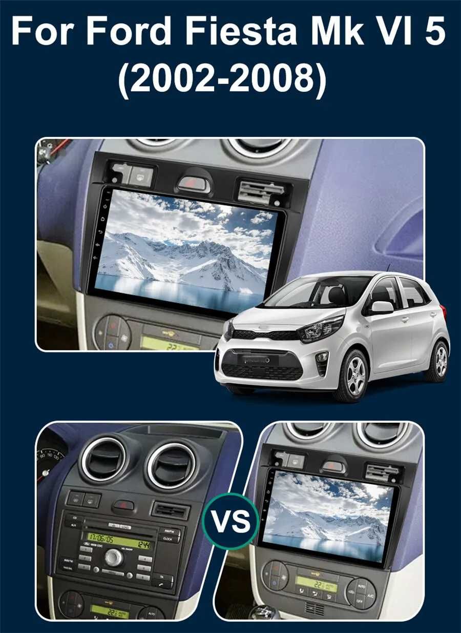Мултимедия Двоен дин Навигация за Ford Fiesta плеър Android 2 DIN