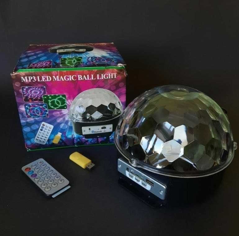 Диско шар Magic Ball Light MP3 с музыкой, флешкой и пультом