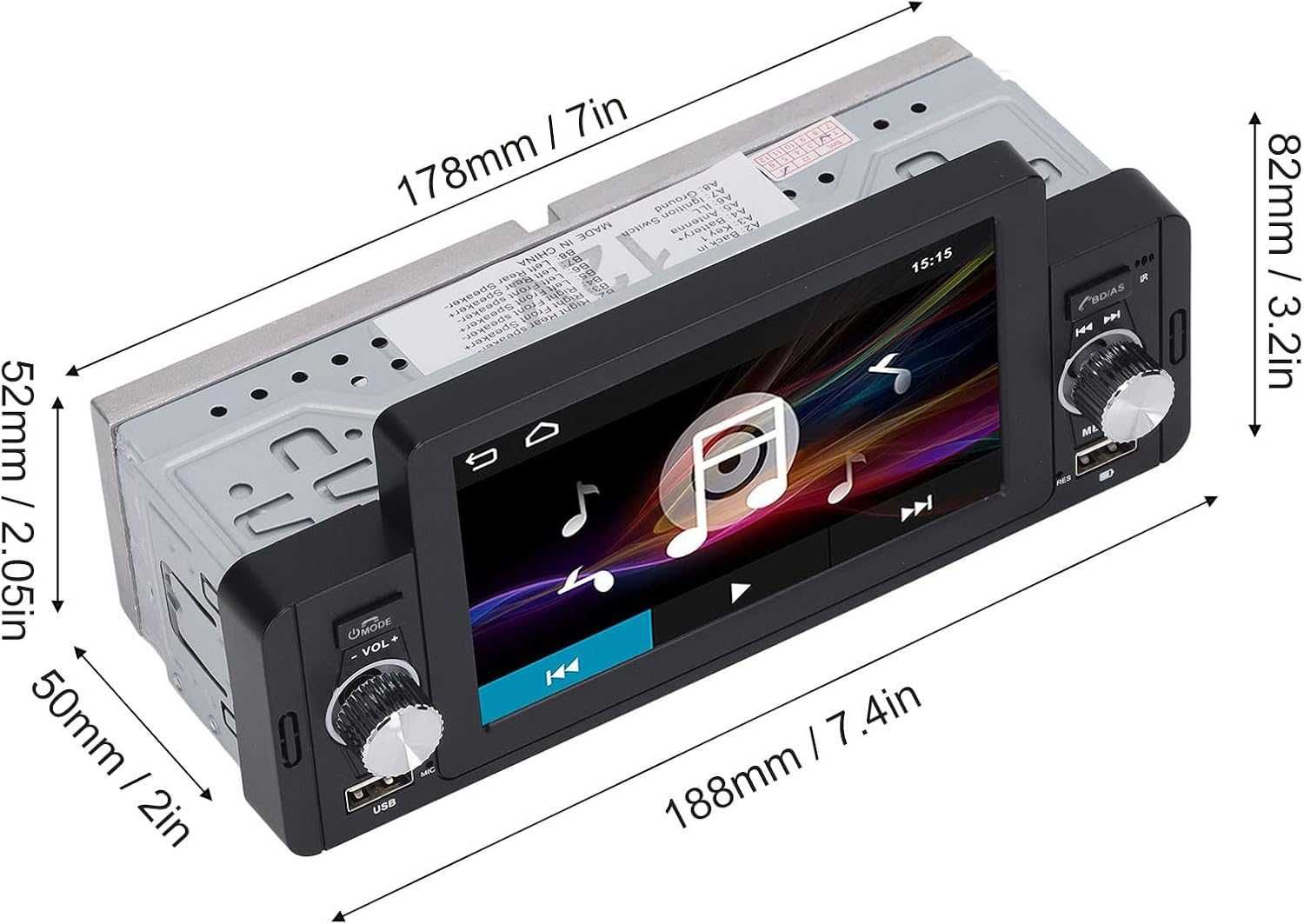 Player Auto Stereo 5inch,Bluetooth 5.1,RGB cameră marșarier,DIN SWM160