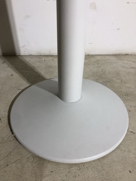 2 Buc. Pedrali Masă Rotundă Albă cu Picior Metalic și Blat Compozit