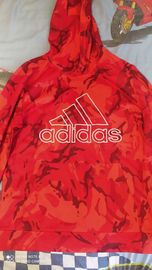 Суитшър Adidas, камуфлаж, червен цвят