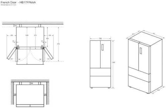 Нов Side by side хладилник Haier HB17FPAAA French Door, 446 л No Frost