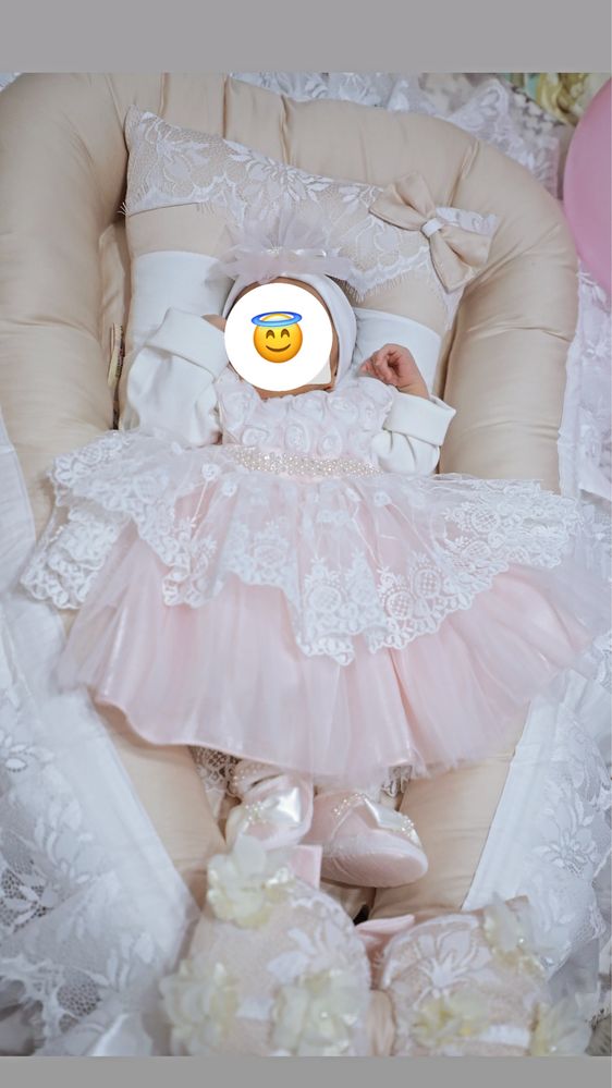 Новорожденный кокон и платья роддом комплект