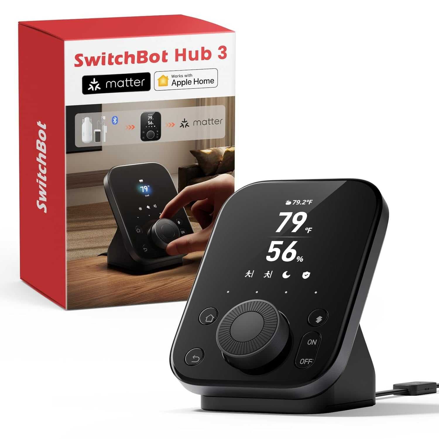 SwitchBot Hub 3 - Смарт хъб с Matter, IR дистанционно и термометър