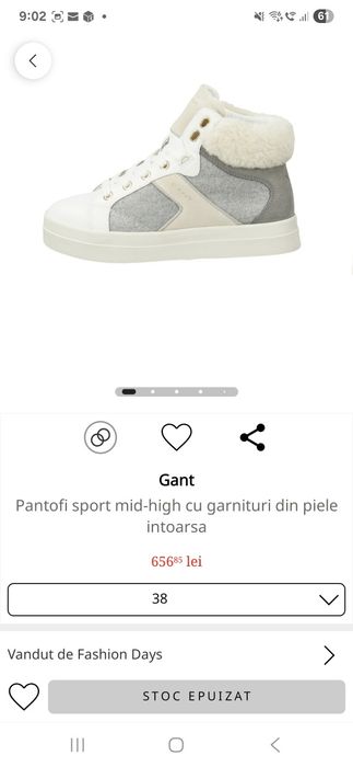 Ghete Gant mărimea 38 recomand 37,5