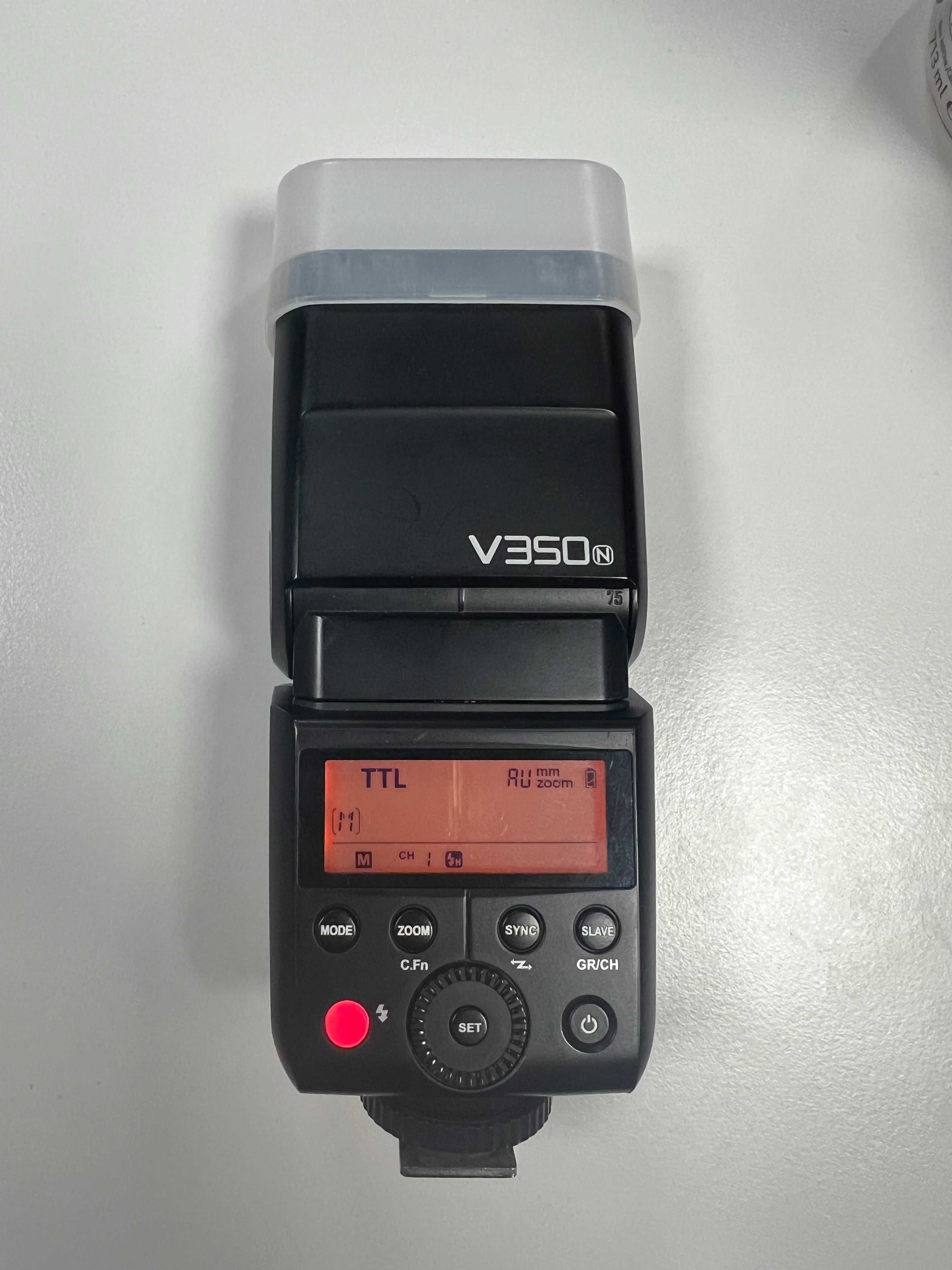 Blițul Godox V350 (Nikon) + Godox X1T (Nikon) transmitor radio