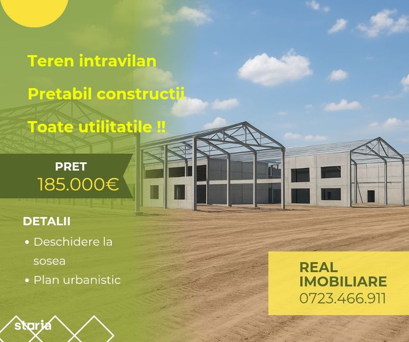 Teren comercial  -pretabil constructii !