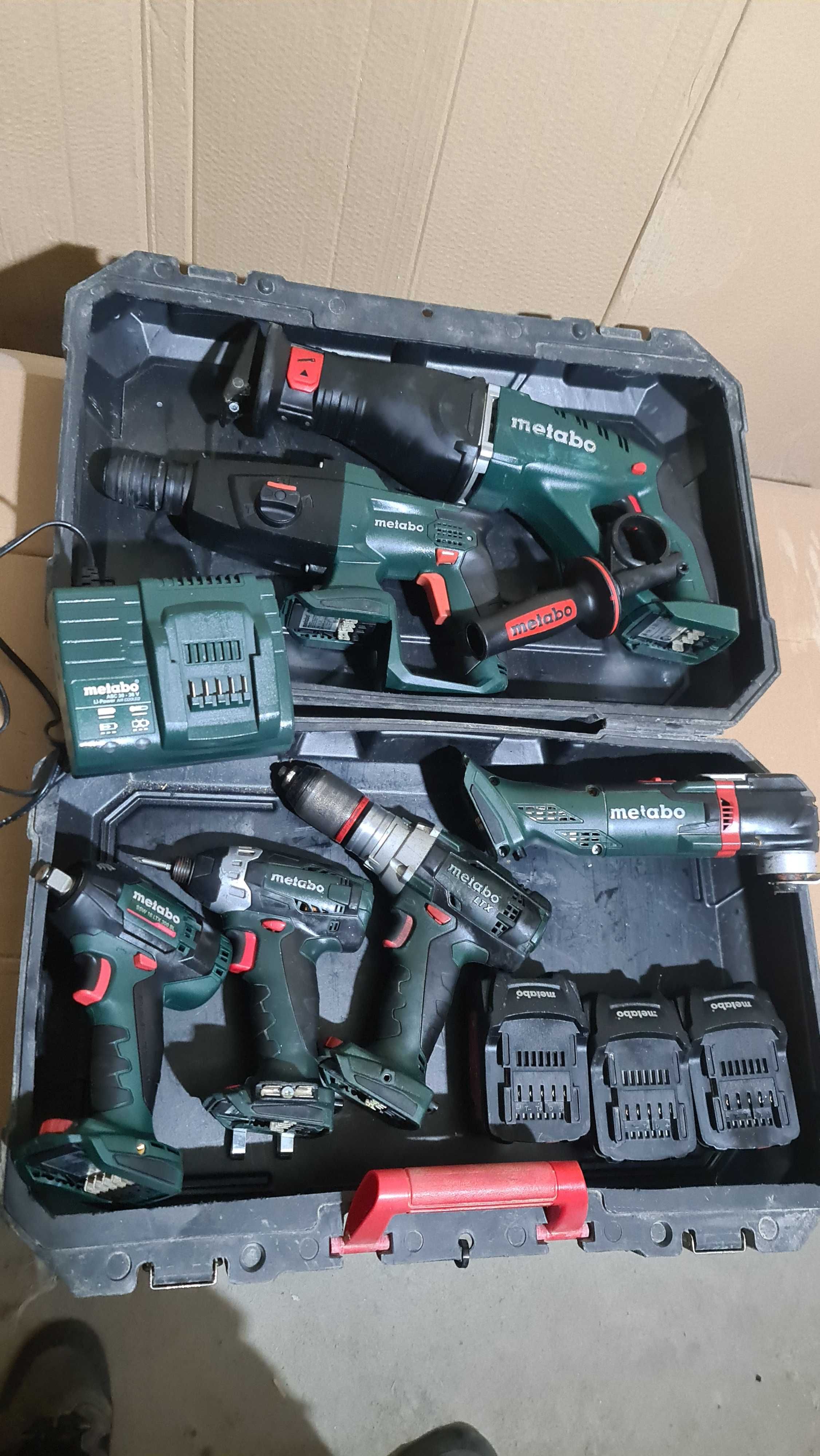 Set Metabo 18V Sds impact filetanta oscilator fierastrau sabie