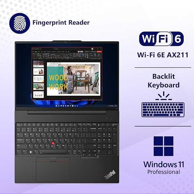 Lenovo ThinkPad E16 Gen1 i7-1355U 8GB 512GB 16,0 WUXGA IPS FPR BACKLIT