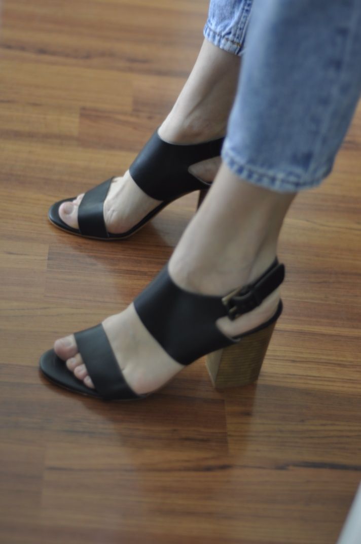 Sandale piele naturala neagra, marimea 38