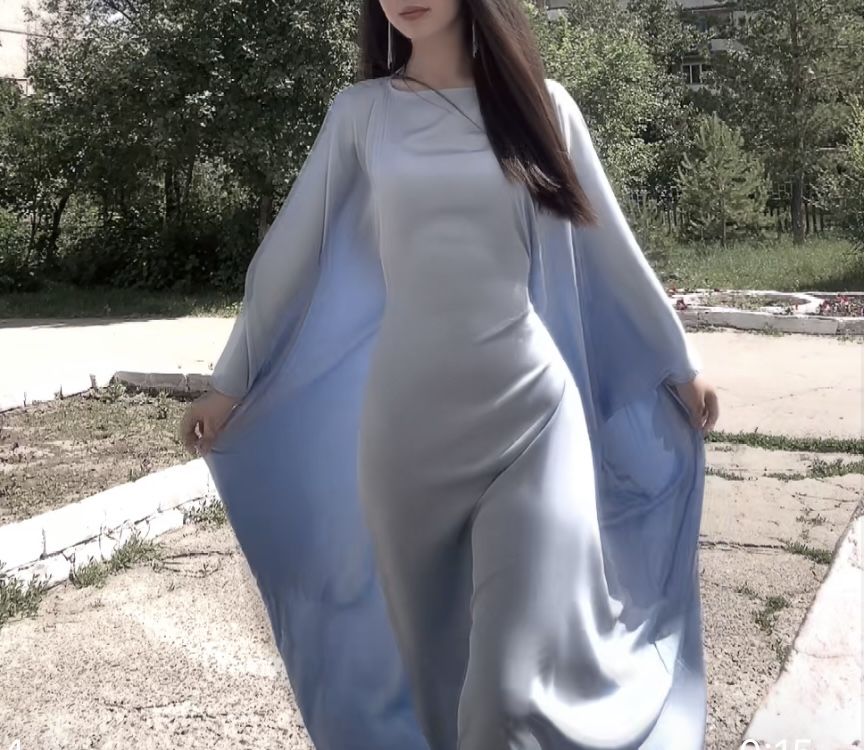 Платье Абайя в голубом цвете