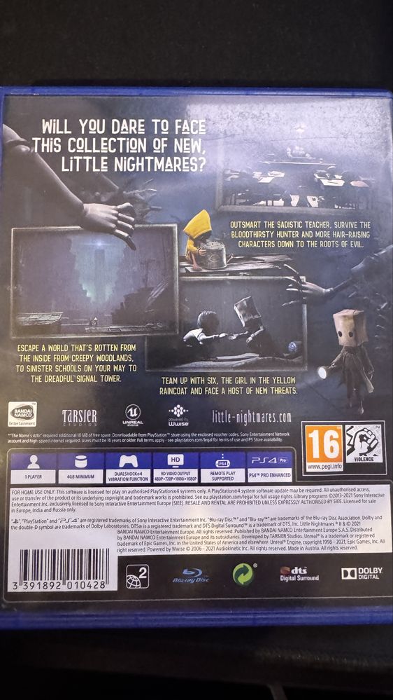 Little Nighmares 2  PS4/PS5 безплатен ъпгрейд