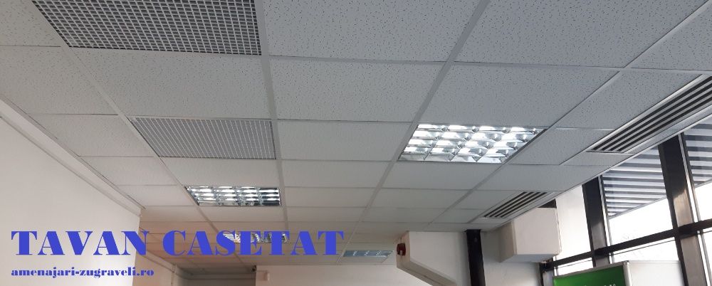 Tavan Plafon Fals Casetat Placi 60x60 Knauf Armstrong  Montajul Inclus