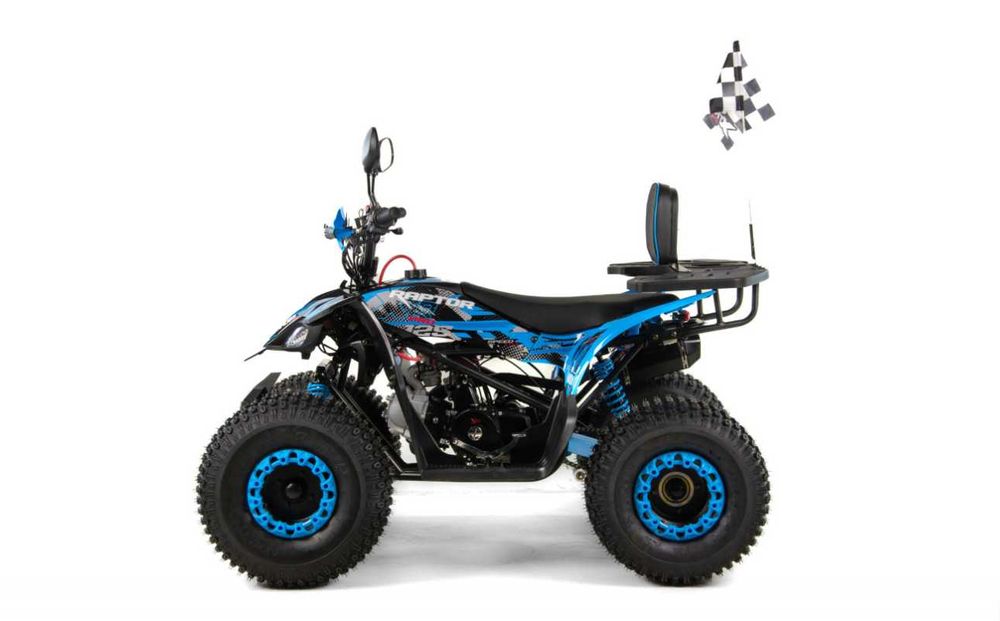 ATV XTR Pro Raptor 016, roti 8 inch, 125cc, 1+1 viteze, negru/albastru