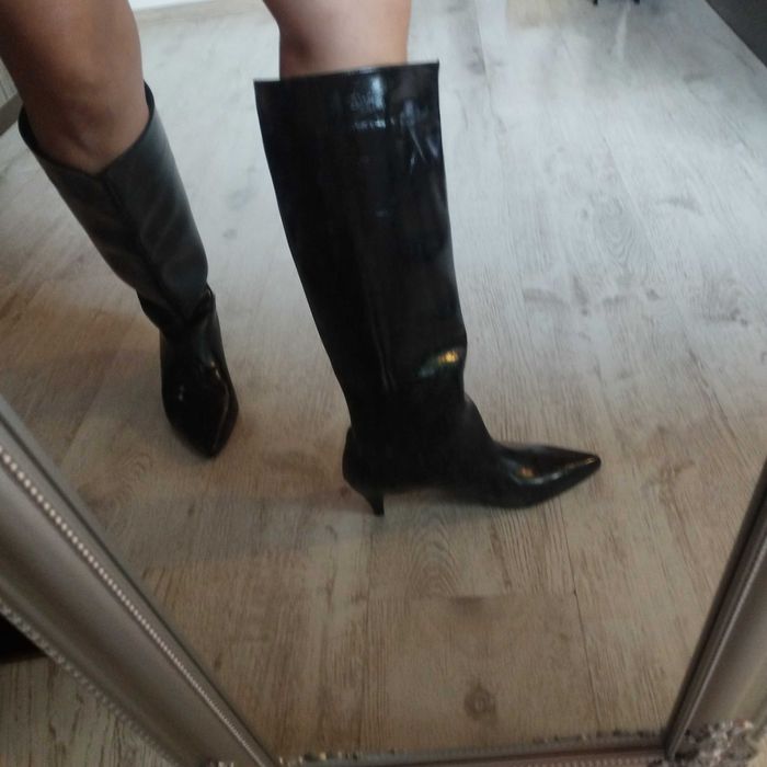 Черни дамски ботуши