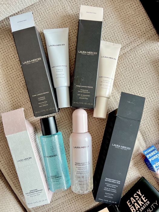 Бази, пудри и спрейове Laura Mercier, Milk, Too Faced, NARS, Mac