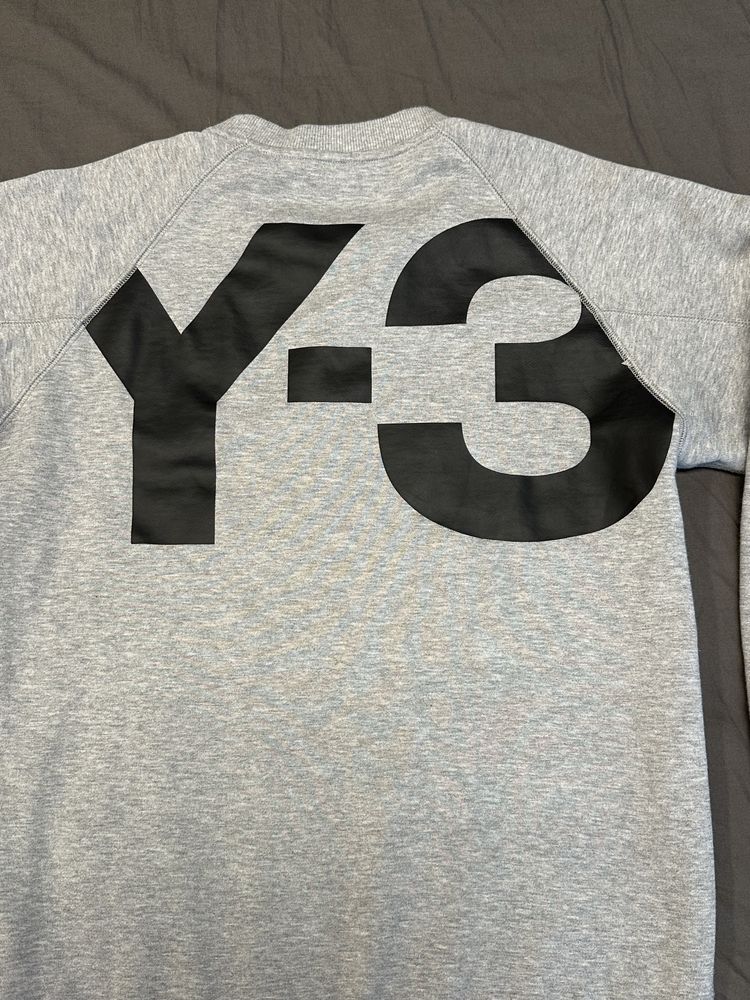 Y-3 Classic Crew Logo Back Sweater GREY/BLACK DP0582