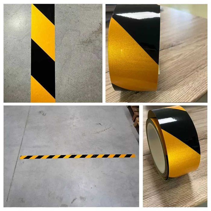 Banda reflectorizantă de marcare, adeziv poliacrilic, autoadeziva, 10m